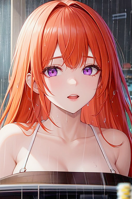 Ginger with Purple Eyes Takes on the Casino in steamy Hentai Picture