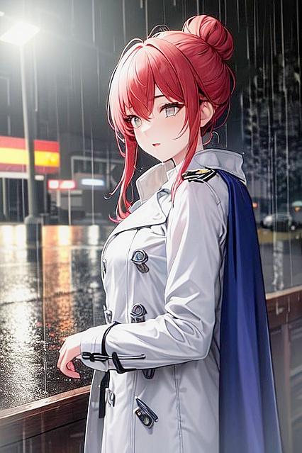 18-Year-Old Raining with Perfect Hair Bun Takes On Explosive Hentai Picture