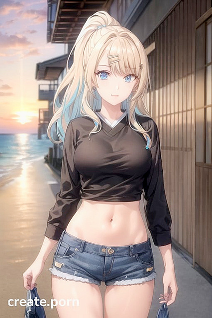 Shirakawa Runa Wears Kimono at the Beach for Steamy Hentai Adventures