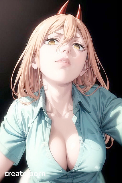 Unbuttoned Office Shirt Reveals All in Steamy Bottom-Up Hentai Image