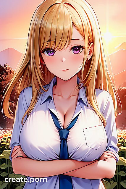 Sunset Embrace – School Girl 18+s in Uniform Share  Hentai Moments