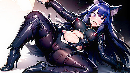 Medium-Ass Beauty Laid Out for Tentacle-filled Hentai Pleasure