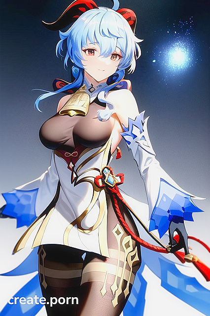 Topless Girl 18+ in Mini Skirt Stands for Steamy Hentai Picture
