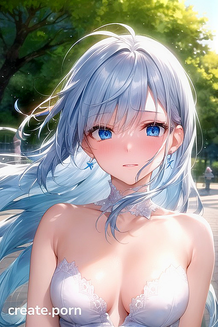 Embarrassed Girl 18+ with Glowing Eyes Feels the Wind in Her Hair During Hentai Bliss
