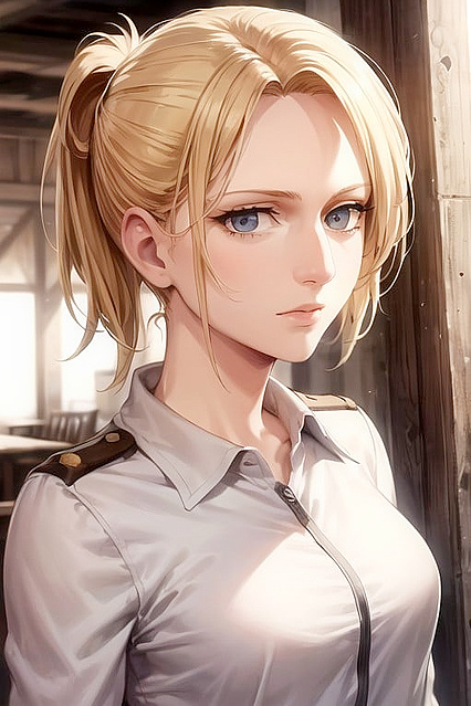 Annie Leonhardt from Attack on Titan in  Waist-Shot Hentai Picture