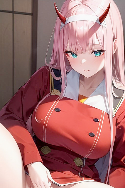 Zero Two from Darling in the Franxx Enjoying Thick Hentai Masturbation Fantasies