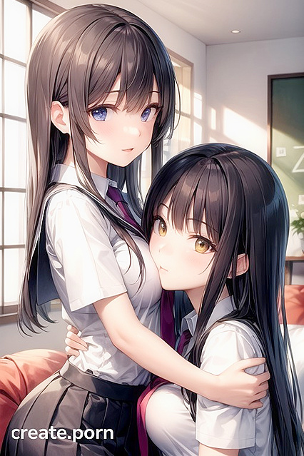 Skinny Girl 18+ in School Uniform with Black Hair Enjoys Erotic Hentai Adventures