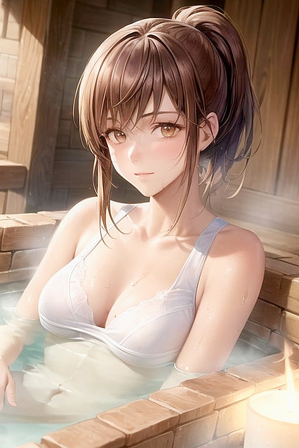 Sasha Braus Soaks in Hot Tub at Noon for Steamy Hentai Pleasure