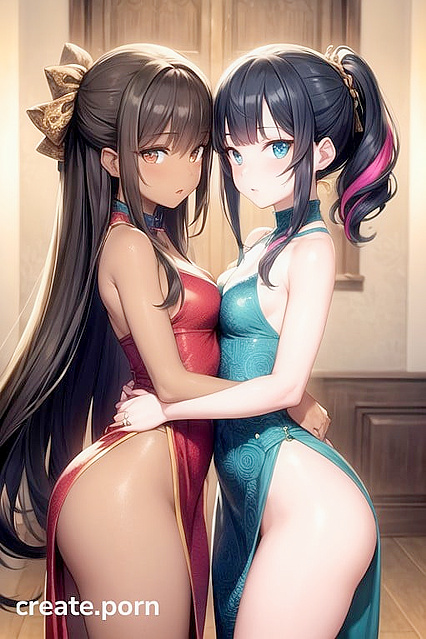 African Girl 18+s With Black Hair Enjoy  Hentai Moments Together