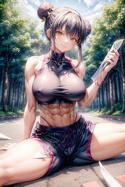 Warm Summer Day – Sporty Girl 18+ in Short Shorts Feels the Sun on Her Skin