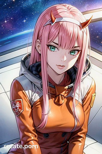 Zero Two from Darling in the FranXX Enjoying  Night Hentai Pleasure