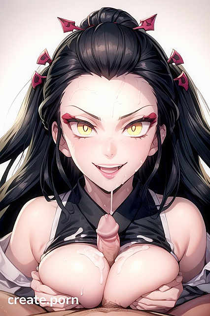Grinning Mouth Wide Open for Explosive Cumshots in Hentai AI Picture