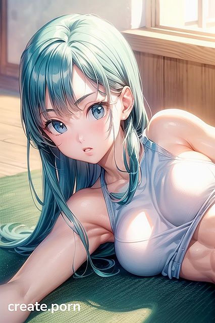 Fit Girl 18+ with Muscular Abs Shows Off Her Rear in Hot Hentai Picture