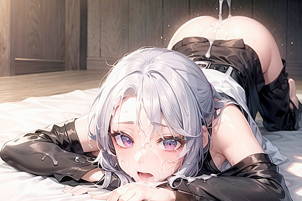 Large-Assed Beauty Gets Pounded Lying Down in  Hentai Picture