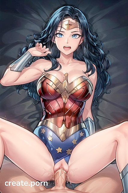 Wonder Woman Rides to Ecstasy in Missionary Position Hentai-orgasm Adventure