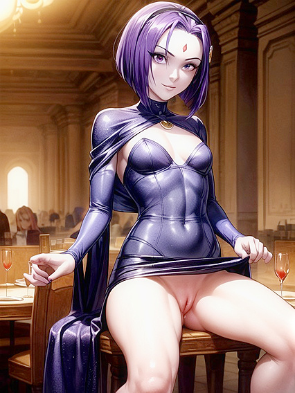 Pale-Skinned Beauty in Nylons Sits Seductively for Hentai Pleasure