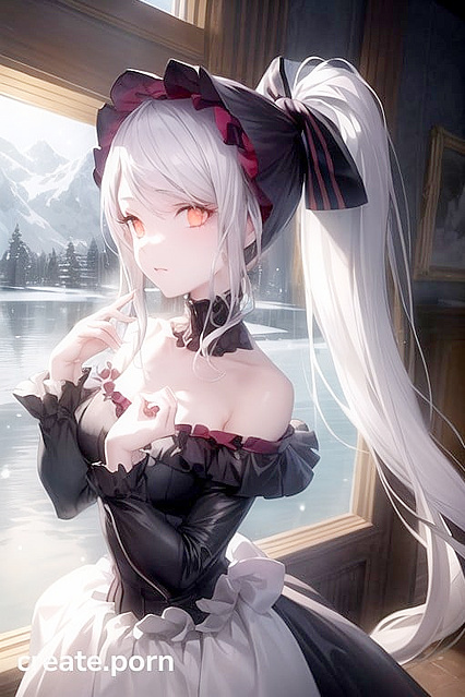 Red-Eyed Beauty Shimmers in Snowy HentaiErotic Fantasy