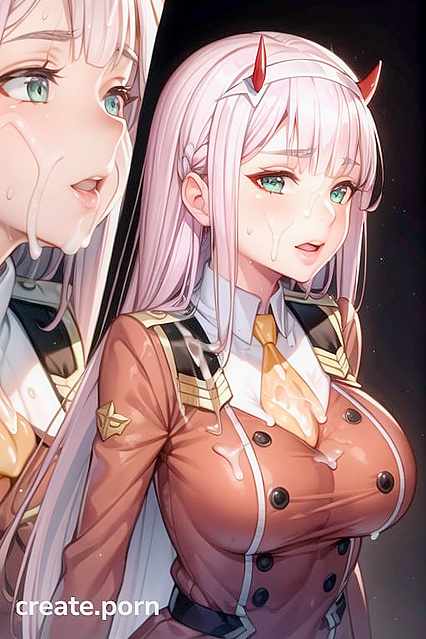 Zero Two from Darling in the FranXX Explodes in  Hentai Solo Orgasm Image