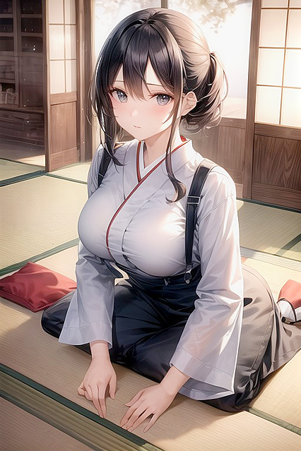 Military Harem Picture Unfolds on Traditional Tatami Mats in Steamy Hentai Images