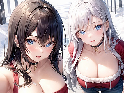 Sweater Clad Babe with Round Ass Seduces in Snowy hentai Fantasy