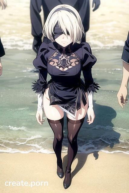 Yorha No 2 Type B's Panties Pulled Down for  Full Body Hentai Pleasure