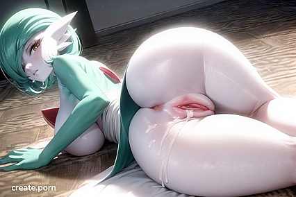 Gardevoir with Large Breasts and Blue Hair in Steamy Hentai Picture