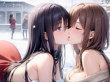 Christmas Night Passion – Two Lovers Enjoy Steamy Black-Haired hentai Fun