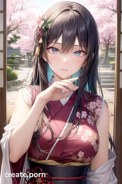 Glowing-Eyed Asian Beauty Seduces Samurai in Steamy Hentai Picture