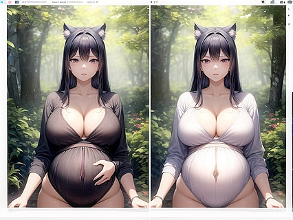 Black-Haired Beauty in Blouse Lost in horny Forest Fantasies[Hentai]