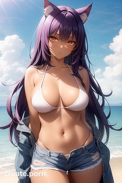Dark-Skinned Demon Girl 18+ in Jeans Tempts You in Steamy Hentai Images