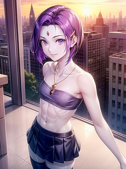 Top-Down Waist Shots in Short Length Hentai Picture