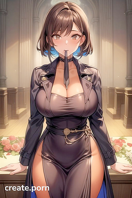 Thick-Lined Latina in Trench Coat Goes Wild in hentai Picture