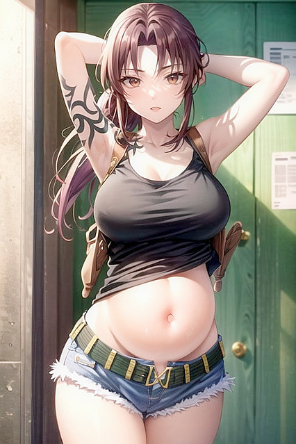 Massive Breasts and Large Ass Devoured by Tentacles in Hentai AI Picture