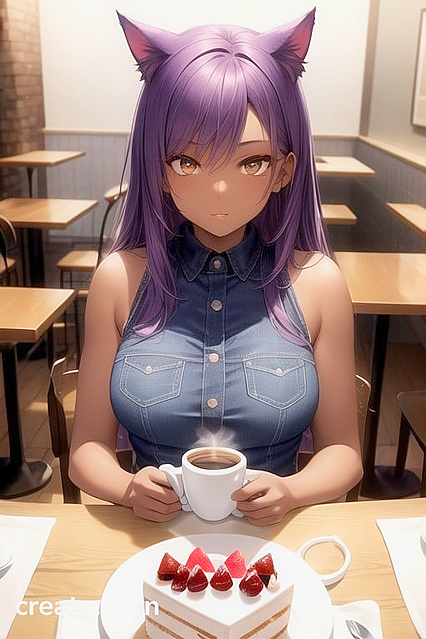 Golden-Eyed Beauty with Big Boobs and Dark Brown Skin in Steamy Hentai Picture