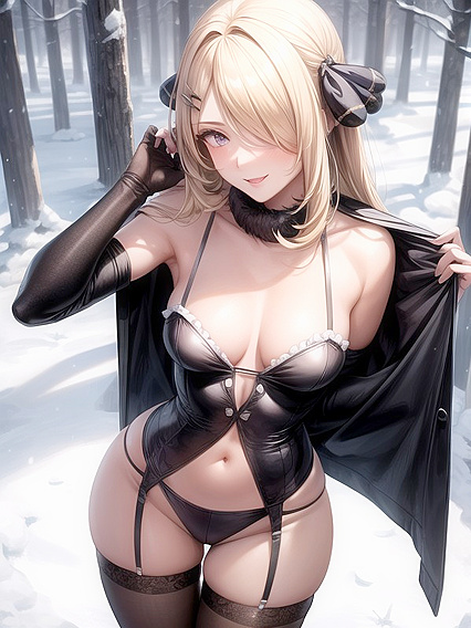 Happy Snow Day with kinky hair clip Picture in steamy hentai Images