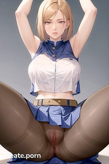 Nobara Kugisaki from Jujutsu Kaisen Enjoying Yoga with Legs Raised in hentai Ecstasy