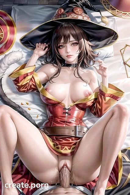 Skinny Gothic Girl 18+ with Cat Eyes in Seductive Hentai Picture