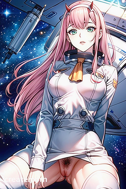 Sci-Fi Manga Beauty with Pink Hair Exploring  Hentai Pleasure