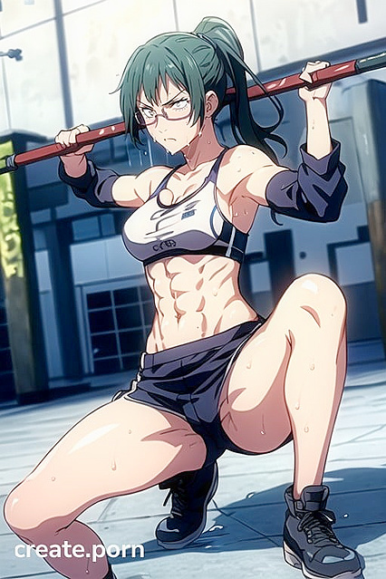 Angry Girl 18+ in Sport Bra Shows Off Her Curves in Front View Hentai Picture