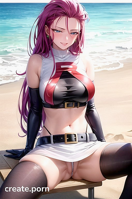 Spreading Legs on the Beach at Christmas for Naughty Hentai Fun