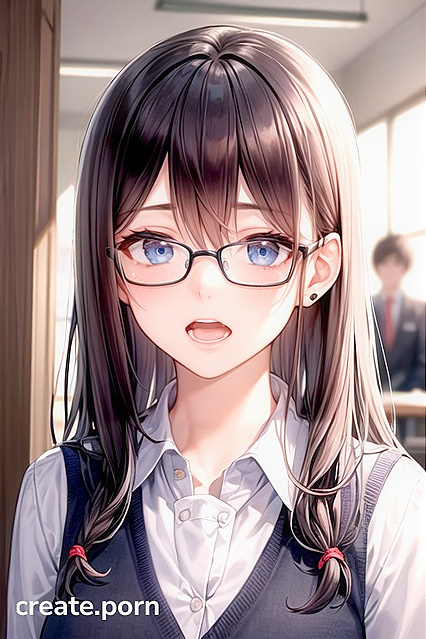 Brunette With Glasses EnjoyingMind-Blowing Hentai Orgasms