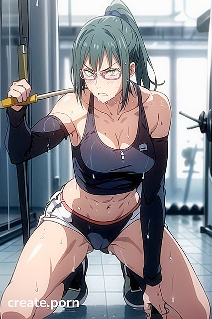 Muscular Man Shows Off Full Body in Hot Front View Hentai Image