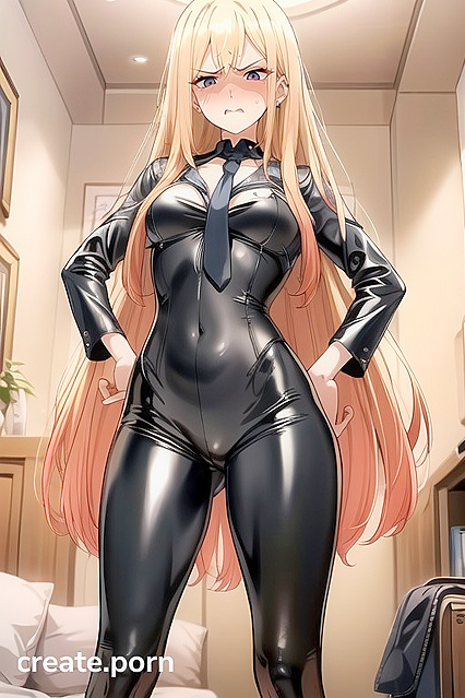 Kitagawa Marin from Sono Bisuku Doulu Puts Her Hands on Hips for Steamy Anime Hentai Picture