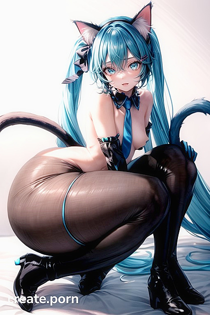 Hatsune Miku with Cat Ears inUltra-Detailed Hentai AI Pleasure