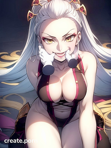 Daki from Demon Slayer Sucks Thumb in Fit Hentai AI Fantasy
