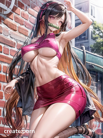 Blushing in Mini Skirt Gets Caught in the Rain for Steamy Hentai Fun