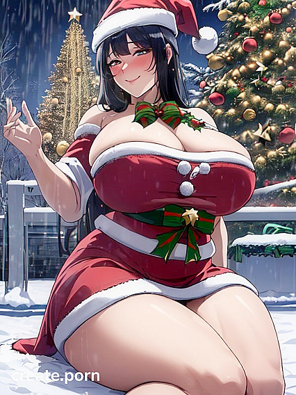 Snowy Night Seduction – Detailed Images with Santa Hats in Hentai AIPorn