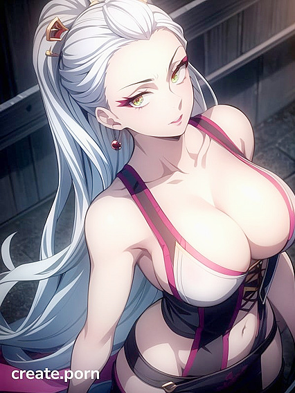 Daki from Demon Slayer Takes Sexy Selfies with Glowing Eyes in demonic form