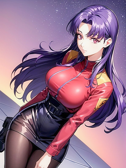 Misato from Evangelion Takes Center Stage in Seductive Front View Hentai Picture