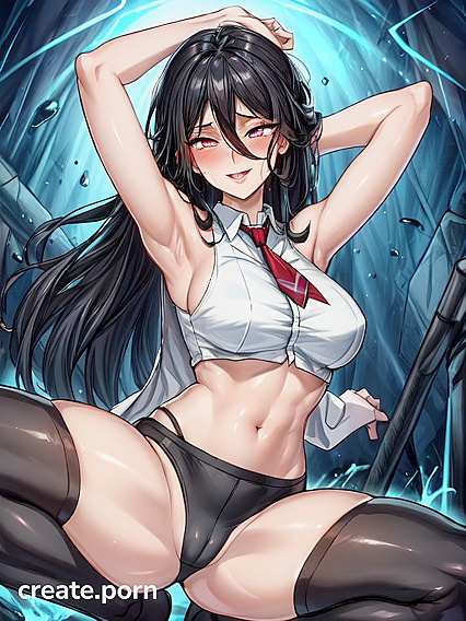 Sunny Shows Off Her Medium Breasts in Seductive Hentai Images
